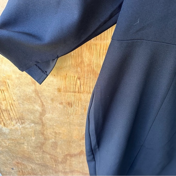 Eloquii Black Sweatheart neckline Sheath Dress Size 22 3/4 sleeve Midi - Picture 5 of 13